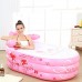 Bathtubs Freestanding Plastic Inflatable Thicken Adult Insulation tub/Folding tub/Bath/Bath Bath tub/Basket 633530 inches (Color : Pink) - B07H7J6J8Q